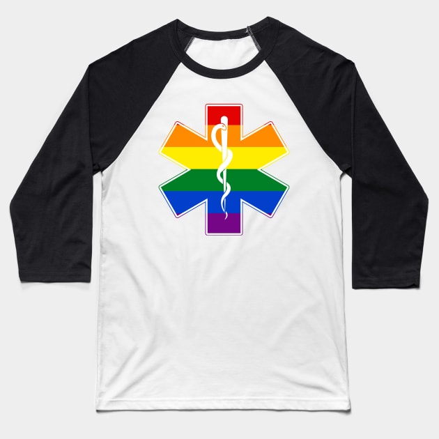 Star of Life Pride Baseball T-Shirt by somekindofguru